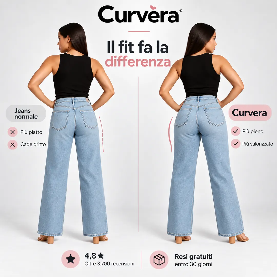 Il fit fa la differenza — jeans normale vs Curvèra