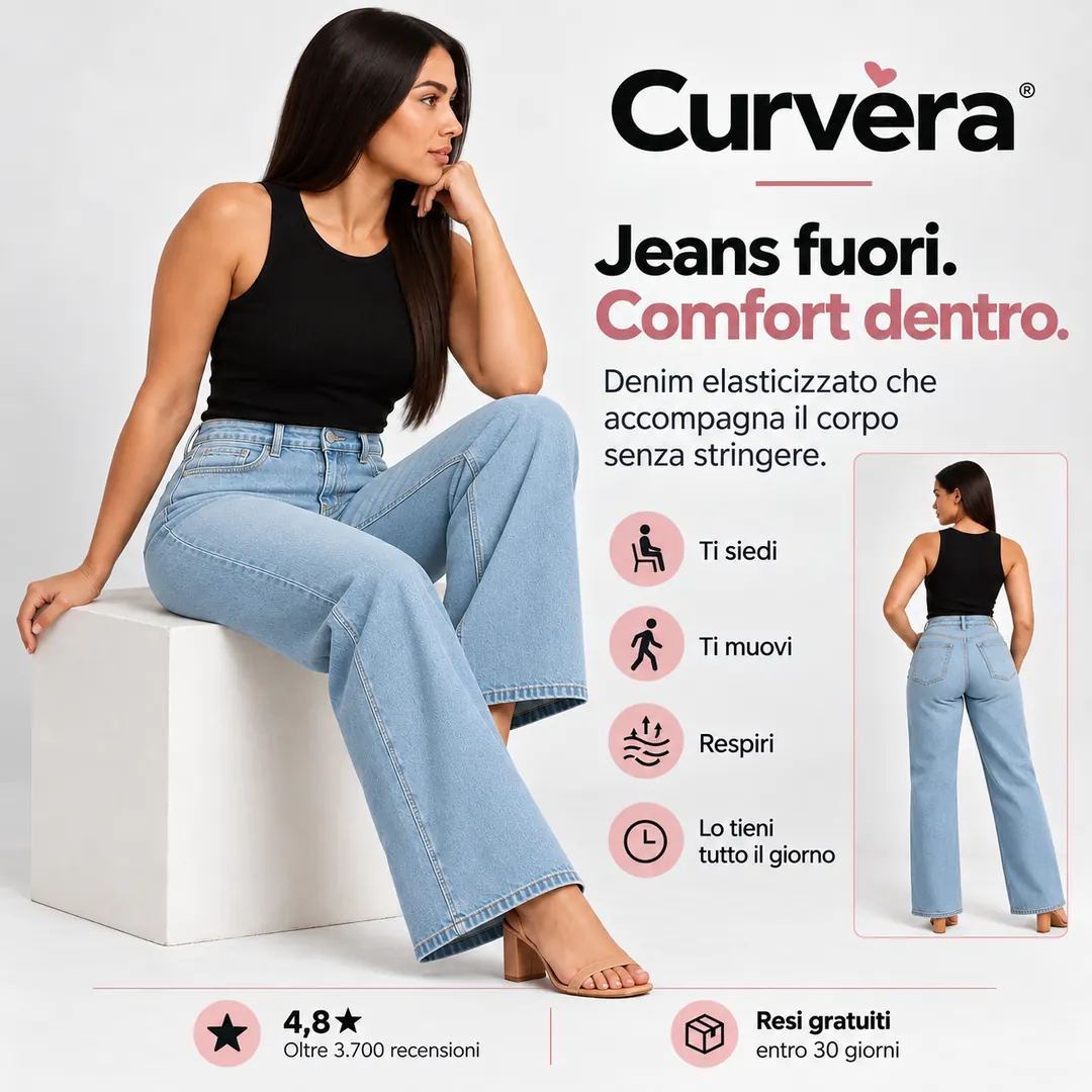 Jeans fuori. Comfort dentro.